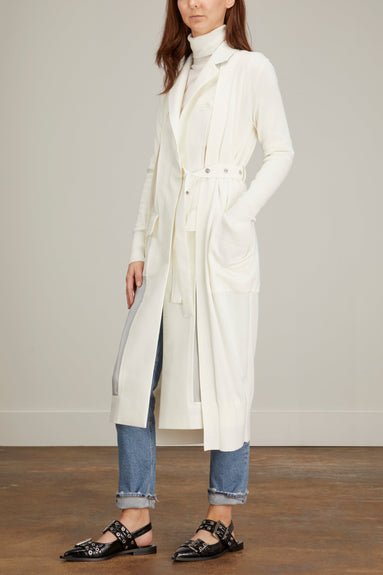 Sacai Jackets Suiting x Knit Cardigan in Off White