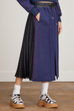 Sacai Skirts Technical Jersey Skirt in Navy