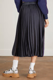 Sacai Skirts Technical Jersey Skirt in Navy