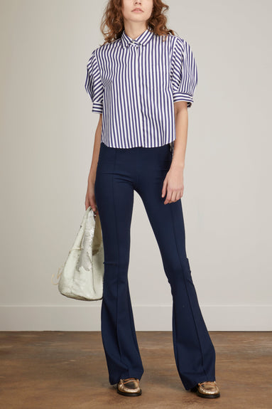Sacai Tops Thomas Mason / Cotton Poplin Shirt in Navy Stripe Sacai Thomas Mason / Cotton Poplin Shirt in Navy Stripe