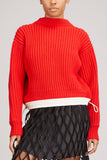 Sacai Sweaters Wool Knit Pullover in Red