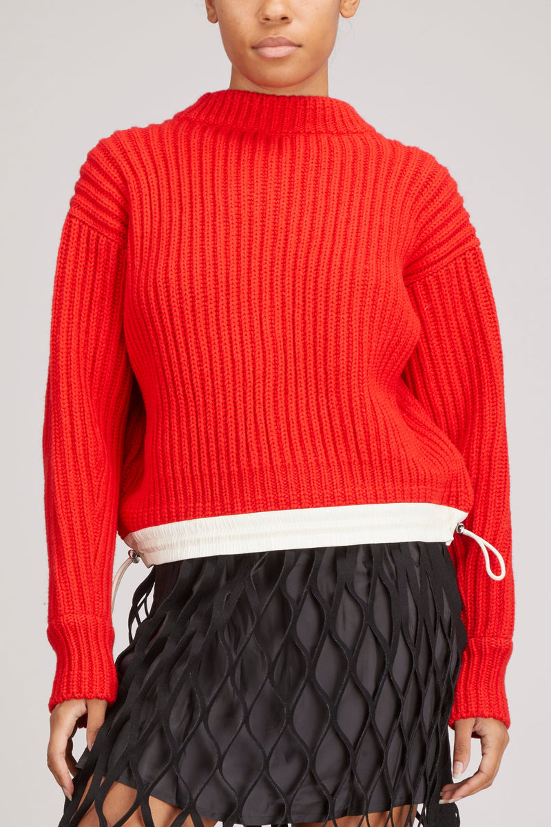 Sacai Wool Knit Pullover in Red – Hampden Clothing