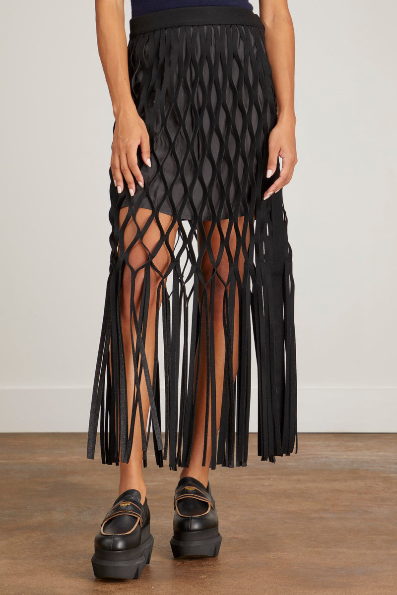 Sacai Wool Melton Skirt in Black – Hampden Clothing