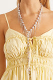 Samira 13 Necklaces Silver Fringe Necklace with Yellow Gold Samira 13 Silver Fringe Necklace with Yellow Gold