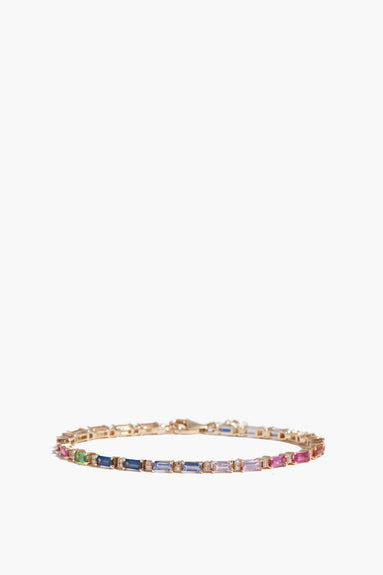 Samira 13 Bracelets Baguette Sapphire Diamond Bracelet in 14k Yellow Gold Samira 13 Baguette Sapphire Diamond Bracelet in 14k Yellow Gold