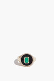 Samira 13 Rings Emerald Bezel Onyx Diamond Outline Signet Ring Samira 13 Emerald Bezel Onyx Diamond Outline Signet Ring