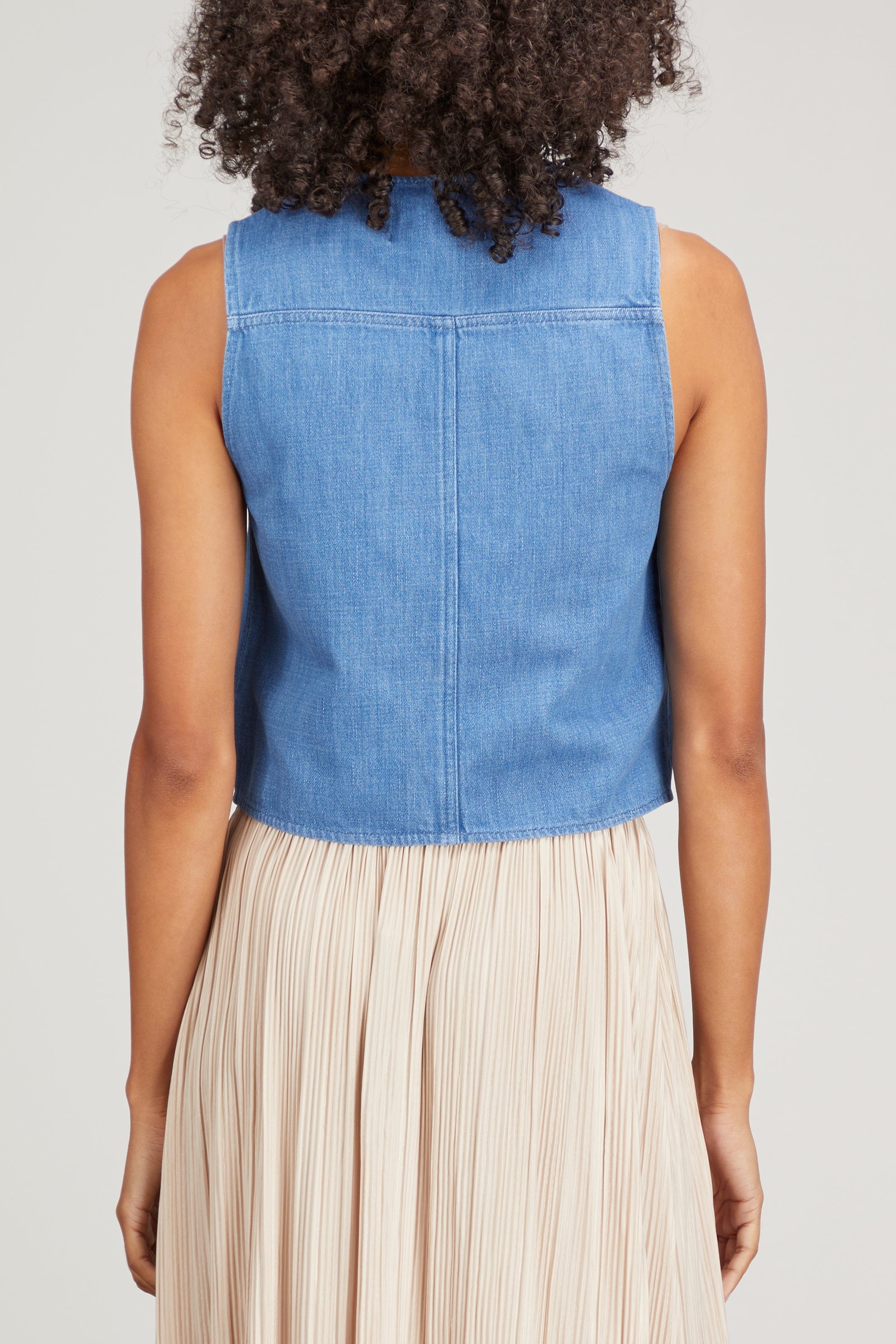 Samsoe Samsoe Tops Jill Vest in Dream Blue