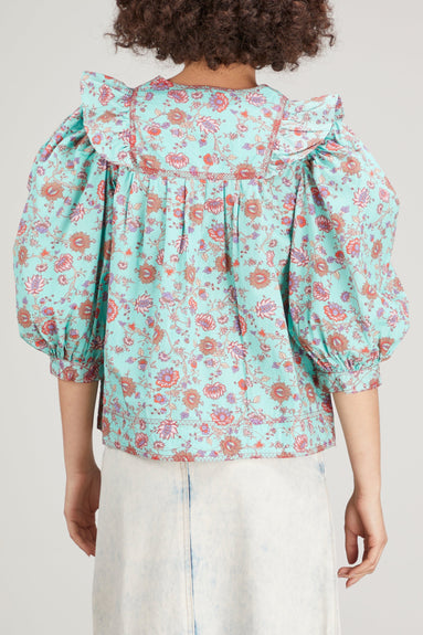 Sea Tops Brita Short Sleeve Top in Blue