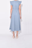 Sea Clothing Dakota Flutter Midi Dress in Blue