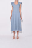 Sea Clothing Dakota Flutter Midi Dress in Blue