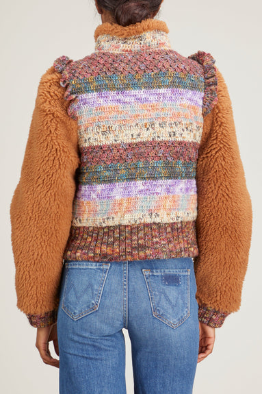Sea Jackets Felicity Crochet Combo Jacket in Multi