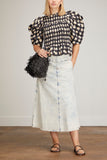 Sea Tops Ginger Gingham Puff Sleeve Smocked Top in Charcoal Sea Ginger Gingham Puff Sleeve Smocked Top in Charcoal