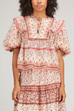 Sea Tops Ivette Puff Sleeve Top in Red