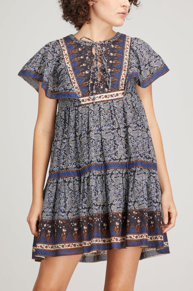 Sea Dresses Ivette Short Sleeve Tunic Dress in Black