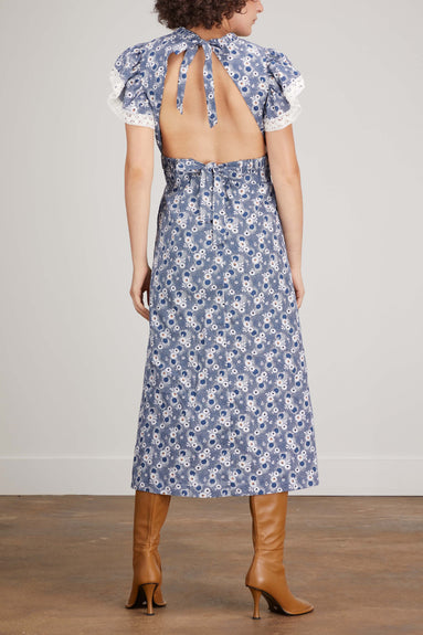 Sea Dresses Josefine Flutter Sleeve Dress in Blueberry