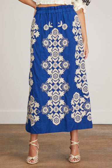 Sea Skirts Manuela Embroidered Skirt in Blue Sea Manuela Embroidered Skirt in Blue