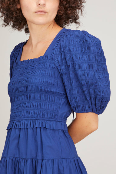 Sea Dresses Sloane Puff Sleeve Smocked Dress in Cobalt Sea Sloane Puff Sleeve Smocked Dress in Cobalt