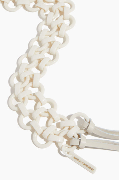 Silvia Tcherassi Belts Sindone Belt in White Silvia Tcherassi Sindone Belt in White
