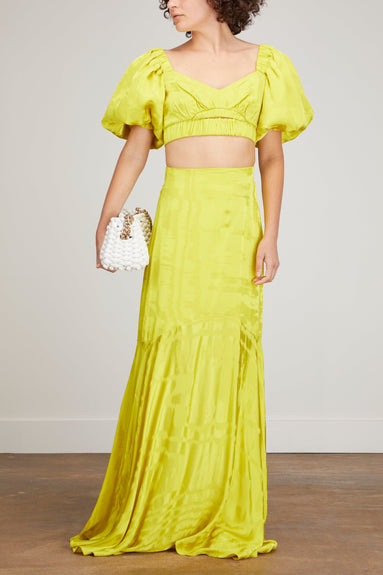 Silvia Tcherassi Skirts Brozzi Skirt in Limoncello Ripple