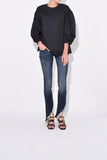 Simone Rocha Clothing Dropped Sleeve Blouse in Black