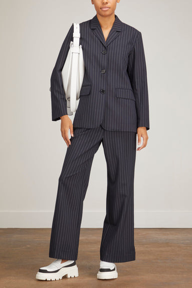 Soulland Jackets Penelope Blazer in Navy Stripes