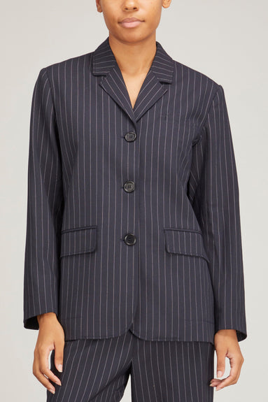 Soulland Jackets Penelope Blazer in Navy Stripes