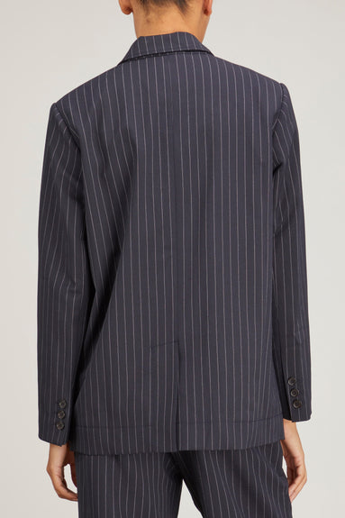 Soulland Jackets Penelope Blazer in Navy Stripes