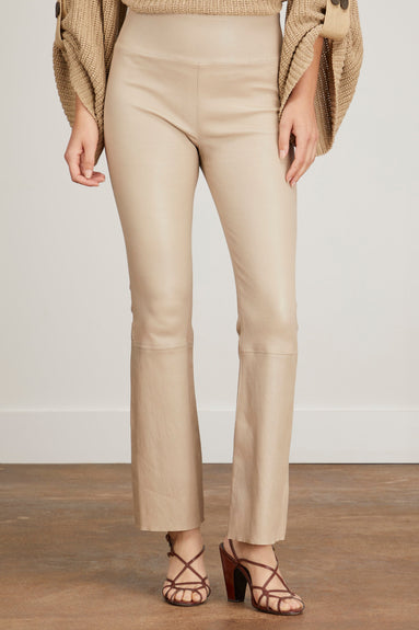 SPRWMN Pants Ankle Flare Legging in Beige