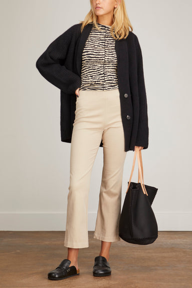 SPRWMN Pants Crop Flare Pant in Khaki