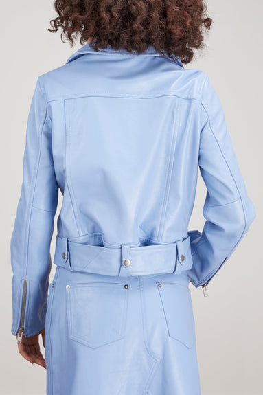 Stand Jackets Esmeralda Biker Jacket in Bright Blue