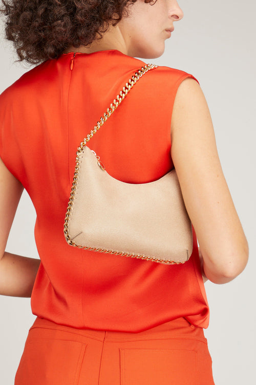 Stella McCartney Handbags Shoulder Bags Falabella Mini Zip Shoulder Bag in Butter Cream