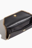 Stella McCartney Handbags Clutches Falabella Multi Chain Satin Clutch in Black Stella McCartney Falabella Multi Chain Satin Clutch in Black