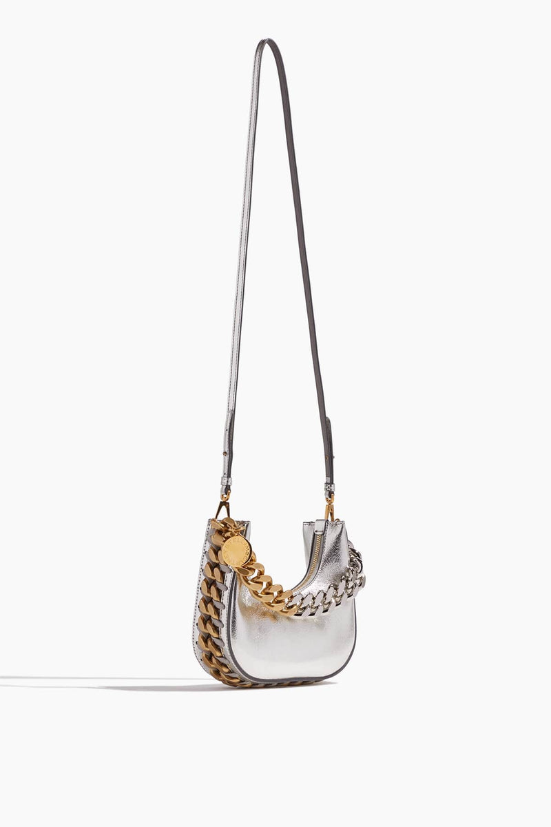 Stella McCartney Handbags Frayme Mini Zipped Metallic Shoulder Bag in ...