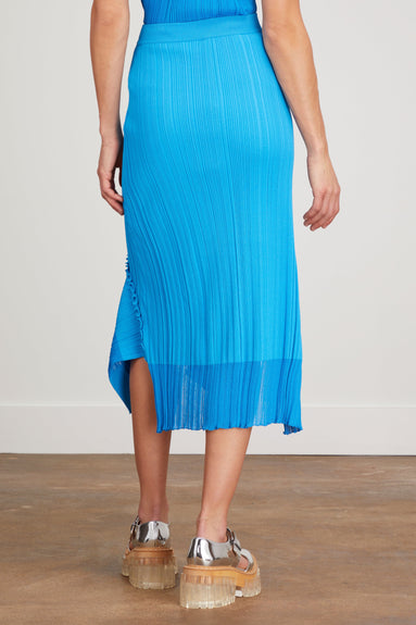 Stella McCartney Skirts Plisse Froth Knit Skirt in Cerulean Blue