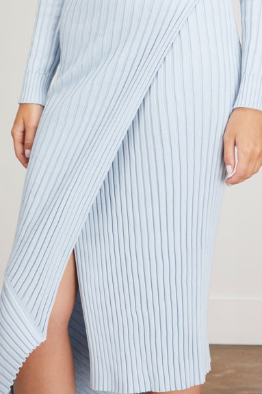 Stella McCartney Skirts Ribbed Knit Cotton Skirt in Sky Blue Stella McCartney Ribbed Knit Cotton Skirt in Sky Blue