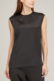 Stella McCartney Tops Sleeveless Crew Top in Black