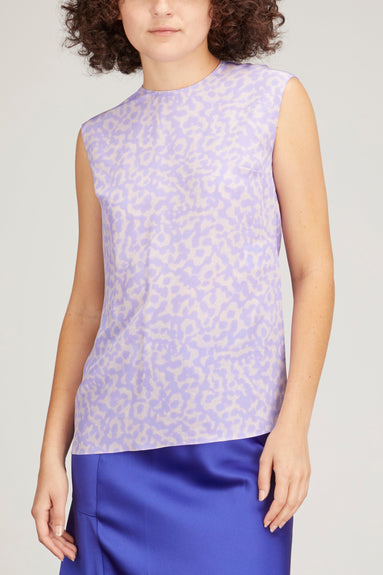 Stella McCartney Tops Sleeveless Crew Top in Lilac Stella McCartney Sleeveless Crew Top in Lilac