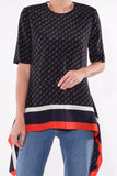 Stella McCartney Clothing Monogram Crepe de Chine Top in Black