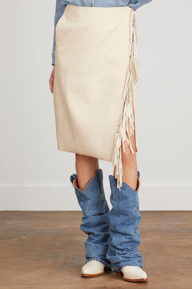 Stella McCartney Skirts Fringed Alter Mat Skirt in Oat Stella McCartney Fringed Alter Mat Skirt in Oat