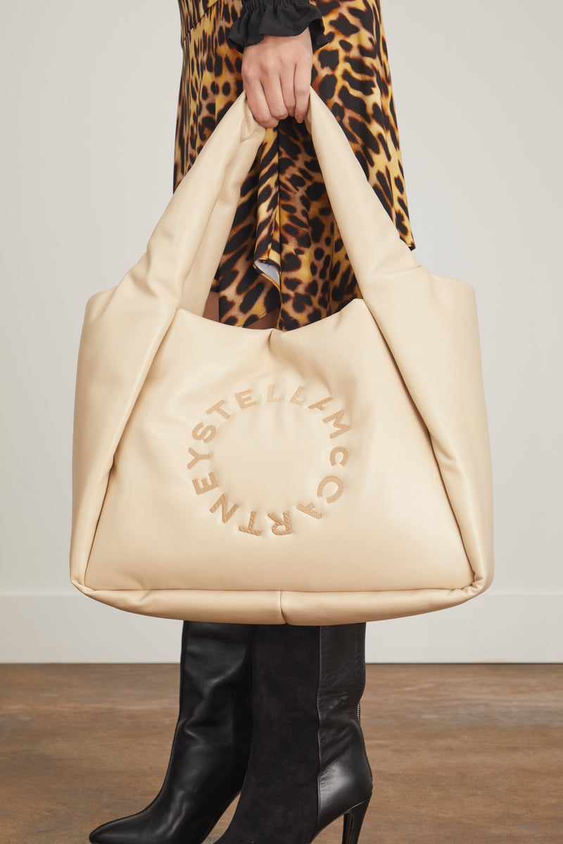 Stella McCartney Logo Striped Tote Bag