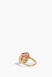 Stoned Fine Jewelry Rings Classic 1 Ct Saucer Ring with Enamel Designed Back in 18K Yellow Gold Stoned Classic 1 Ct Saucer Ring with Enamel Designed Back in 18K Yellow Gold