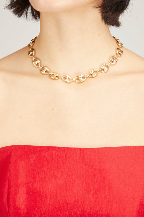 Stoned Jewelry Necklaces Puffed Mariner Chain in 14k White Gold