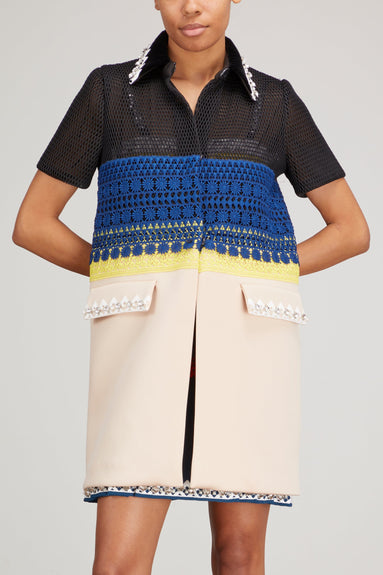 Sukeina Coats Embellished Bantu Coat in Multi Color