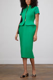 Sukeina Dresses Sculpted Midi Dress in Green