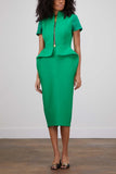 Sukeina Dresses Sculpted Midi Dress in Green