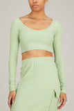 Sunnei Tops Crop Top in Sage Green