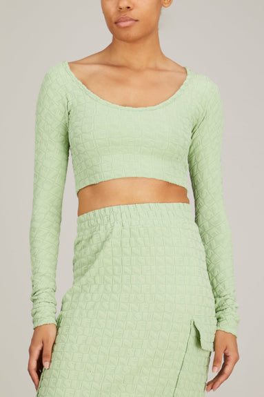 Sunnei Tops Crop Top in Sage Green