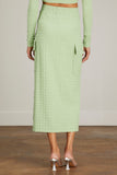 Sunnei Skirts Overlapped Long Skirt in Sage Green