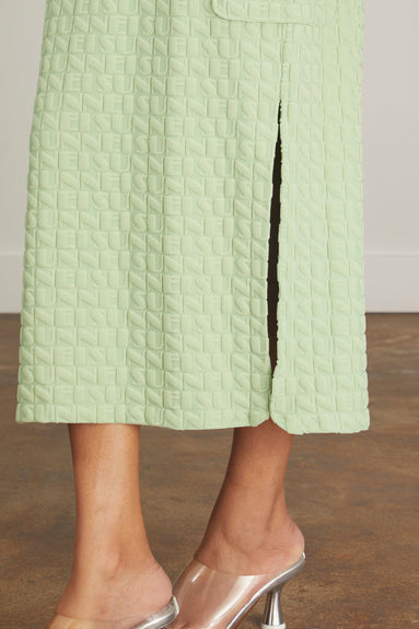 Sunnei Skirts Overlapped Long Skirt in Sage Green
