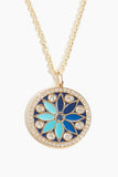 Sydney Evan Necklaces Large Pave Kaleidoscope Necklace in Blue Sydney Evan Large Pave Kaleidoscope Necklace in Blue